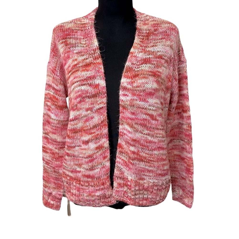 LOFT Cardigan Sweater Pink Multi